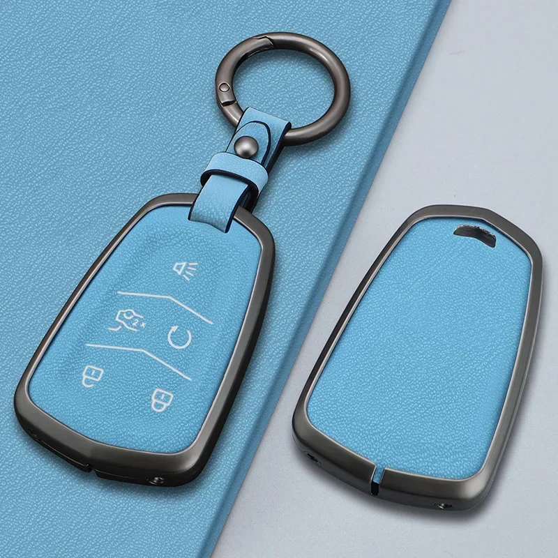 For Cadillac ATS XTS XT5 XT4 CT6 XT6 CTS DTS ESV STS ELR Shell Fob Holder Car Key Case Cover Keychain Protector Accessories