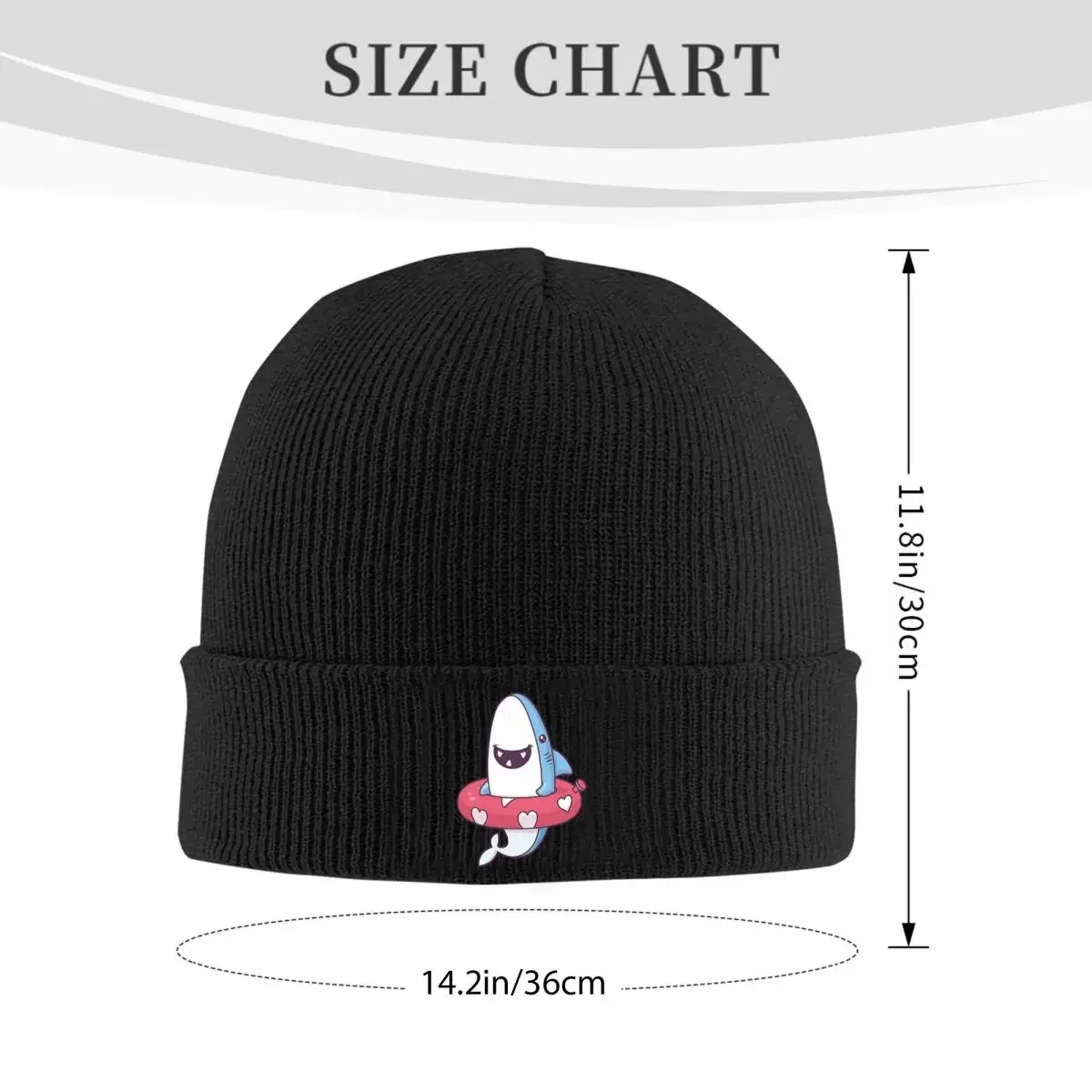 Shark Summer Fun Warm Knitted Cap Fashion Bonnet Hat Autumn Winter Outdoor Beanies Hats for Men Women Adult