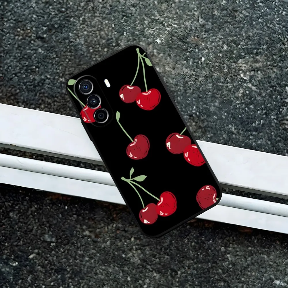 Retro Cute Cherries Cherry Phone Case For Huawei P50 P30 P40 P10 P20 Lite Mate 40 Pro Plus Psmart Z 6 7 5 Fundas Back Cover