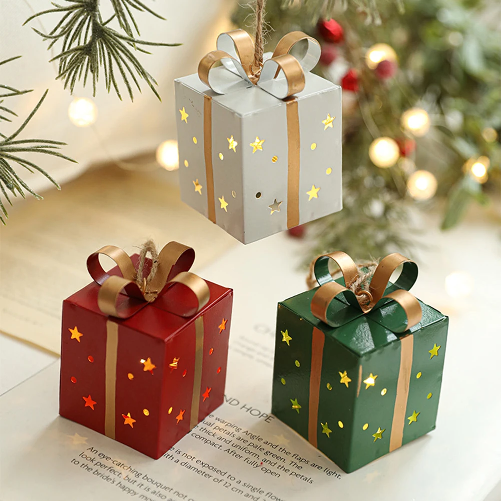 Enhanced Festive Home Decor Christmas Decoration Holiday Display Accent Christmas Gifts Box Perfect Decorative Accent