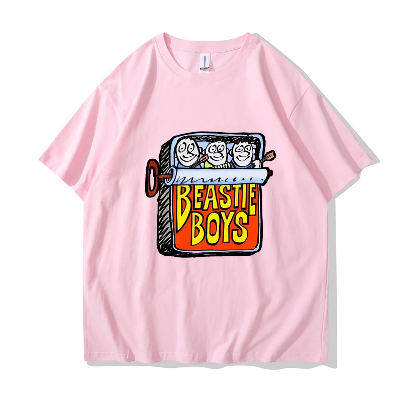 2024 Beastie Boys hip hop music casual  round neck trendy T-shirt cotton  men\'s T-shirt new T-shirt women\'s tops