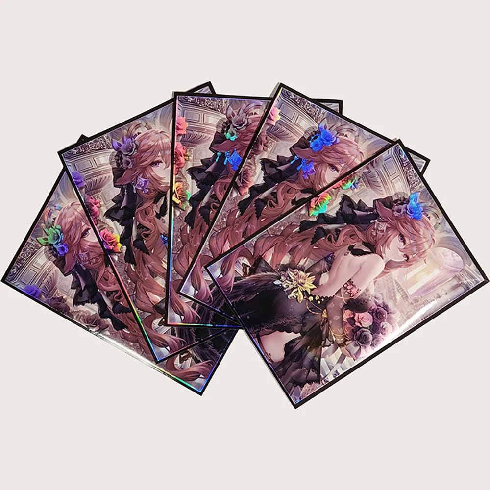 67x92mm 60pcs Cartoon Card Protective Sleeves Holographic Trading Card Sleeves Board Game Card Protector for PKM/MTG