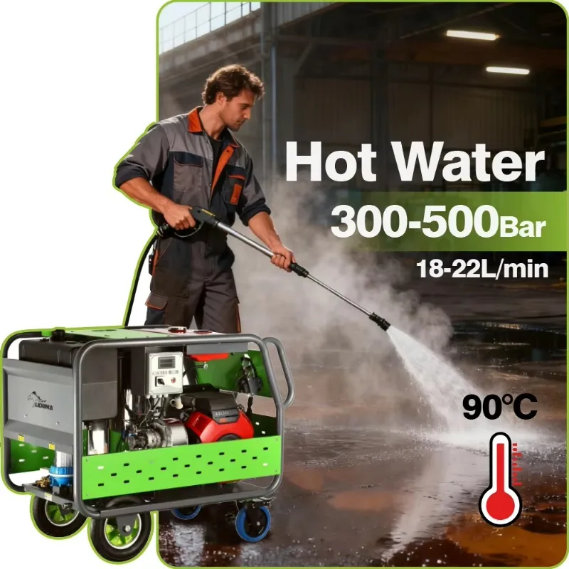 LICHIMA 5000Psi 300 350 400 500 Bar ed Commercial Cold Hot Water High Pressure Washer