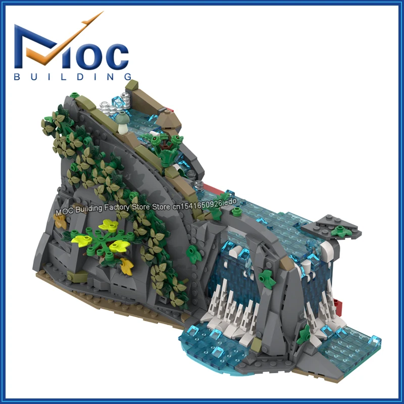 MOC Building Blocks Classic Movie Scene Elven Valley House Display Base Expand Model DIY Assemble Bricks Toys Collection Gifts
