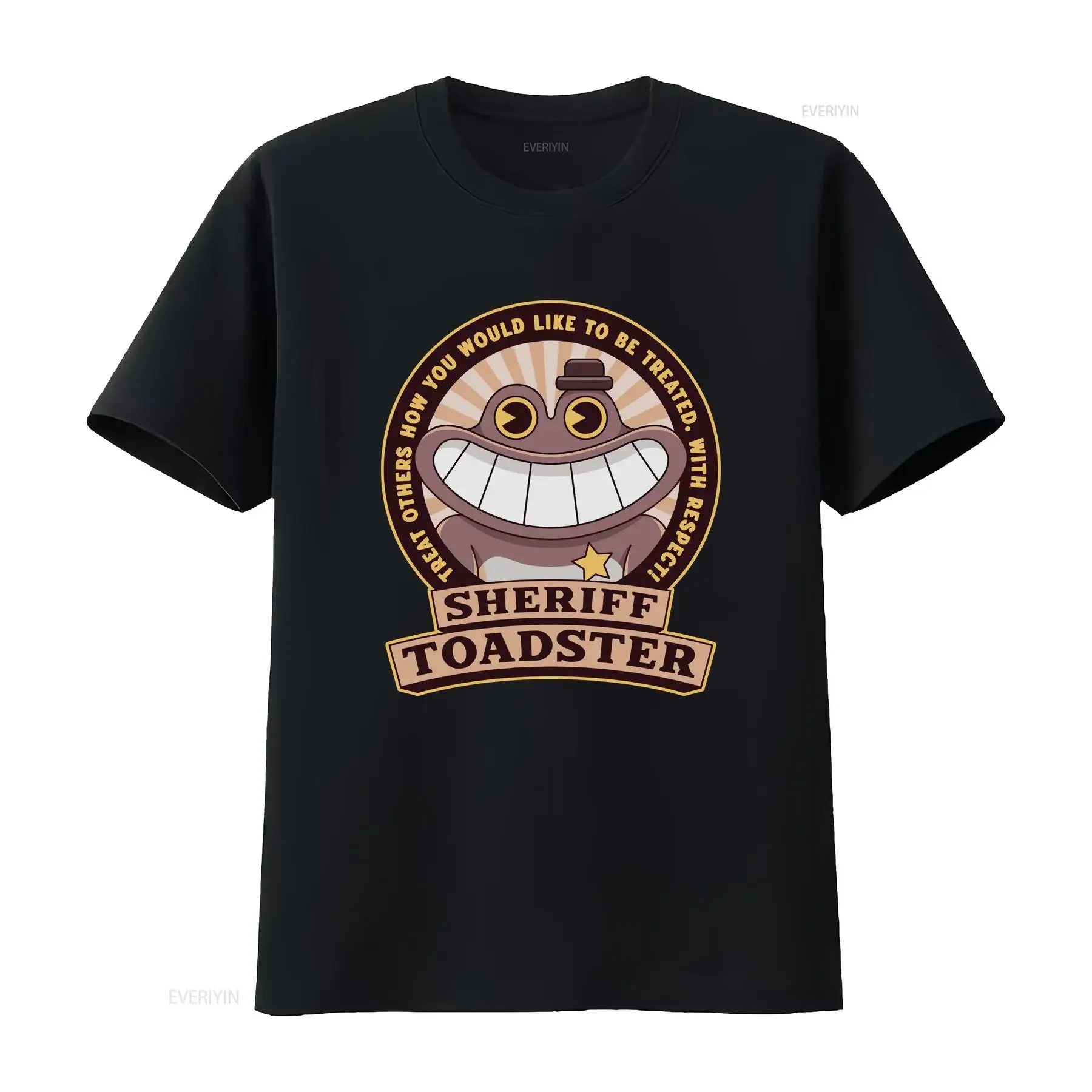 Sheriff Toadster Emblem T Shirt Garten of Banban Video Game Gaming Gamer Flumbo Bittergiggle Sir Dadadoo vintage Washed fashion