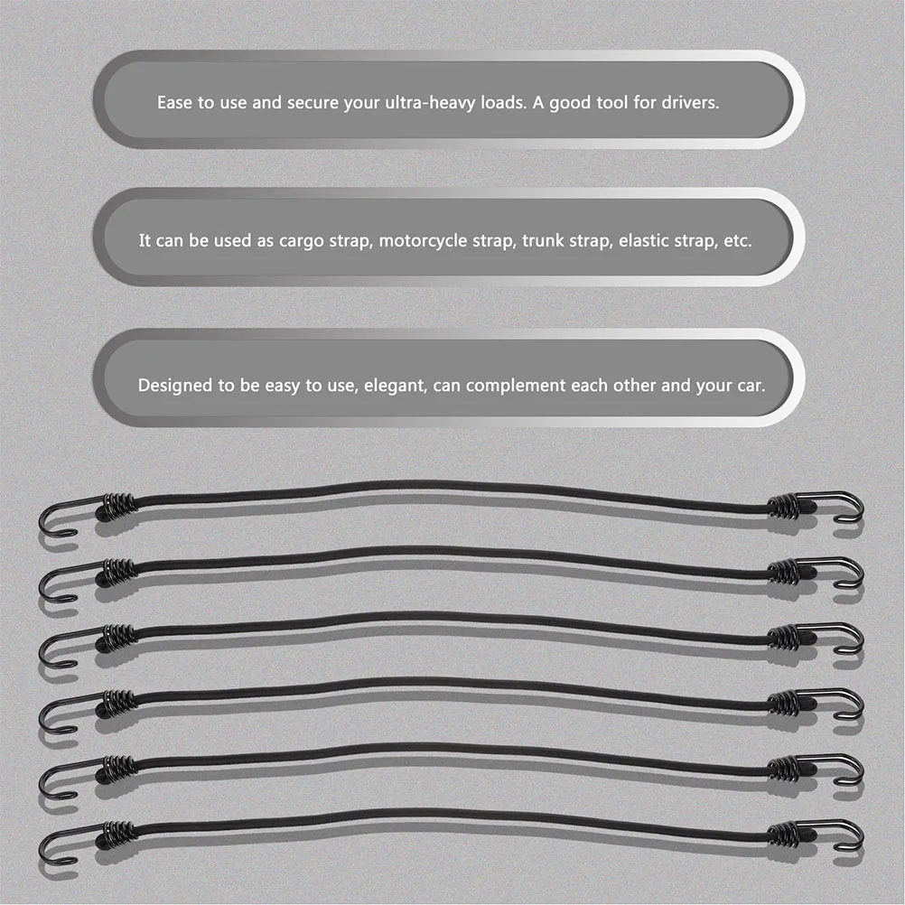 

5Pcs Bike Binding Strap Elastic Motorcycle Cargo Carrier Quick Release Tightening Rope for Heavy Loads Cargo Binding Belt