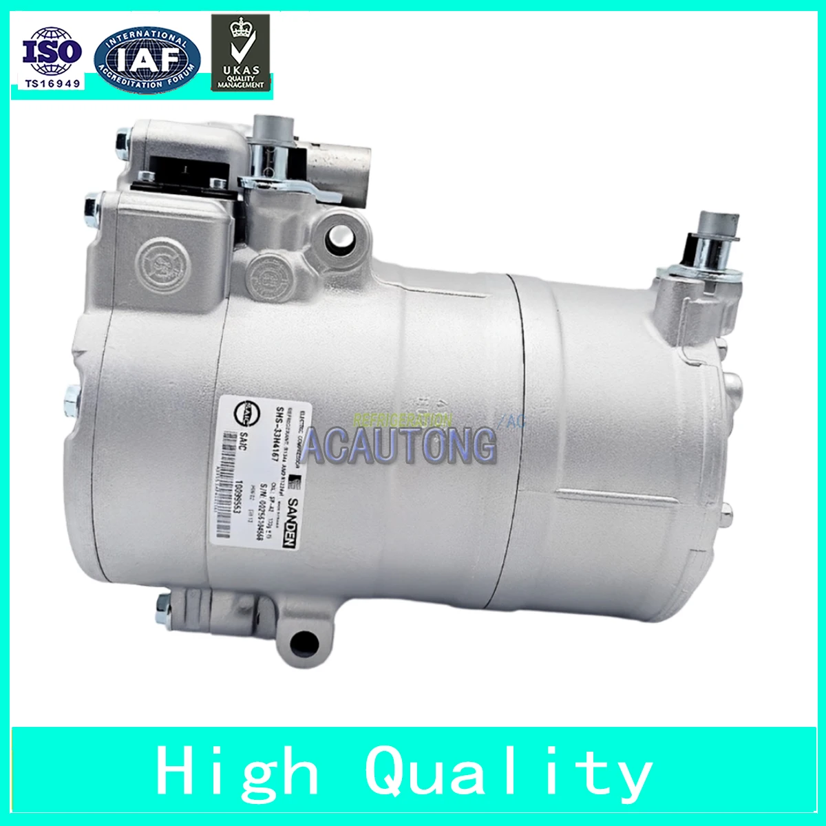 SHS-33H4167 Electric Air Conditioner AC Compressor for Chase EV80 10099553