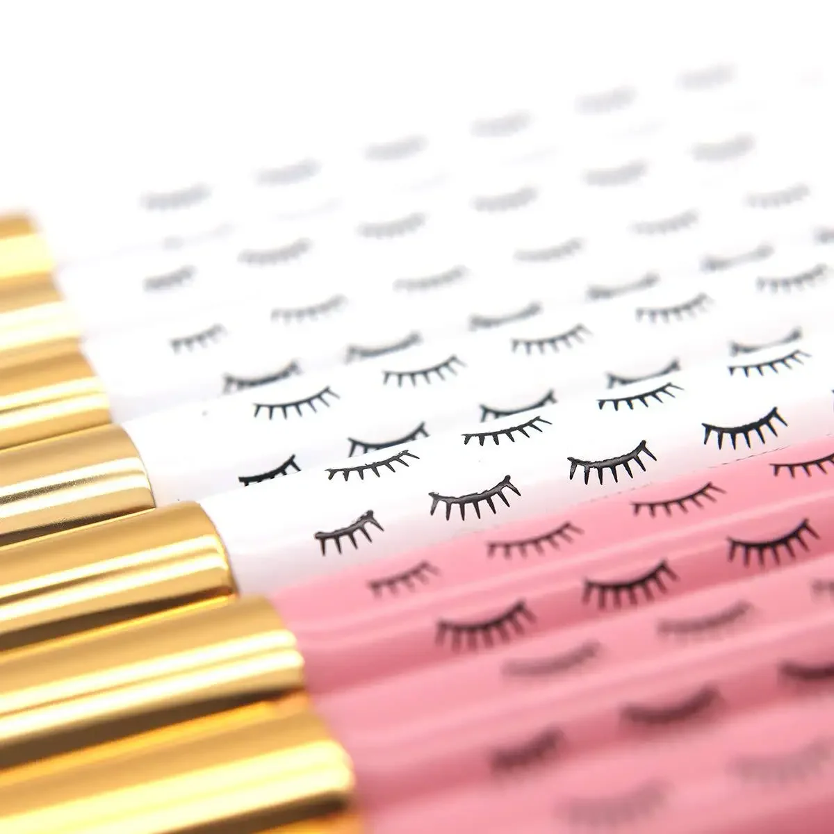 まつげエクステ用クリーニングブラシ,眉毛と鼻用のソフトブラシ,化粧ブラシ,卸売り,1セットあたり5個