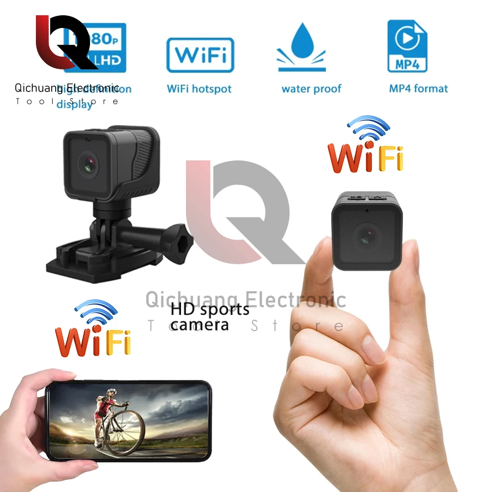 1080P High-definition Portable Sports Mini Camera With Hotspot Wifi Waterproof Camera Motorcycle And Bicycle Driving Recorder