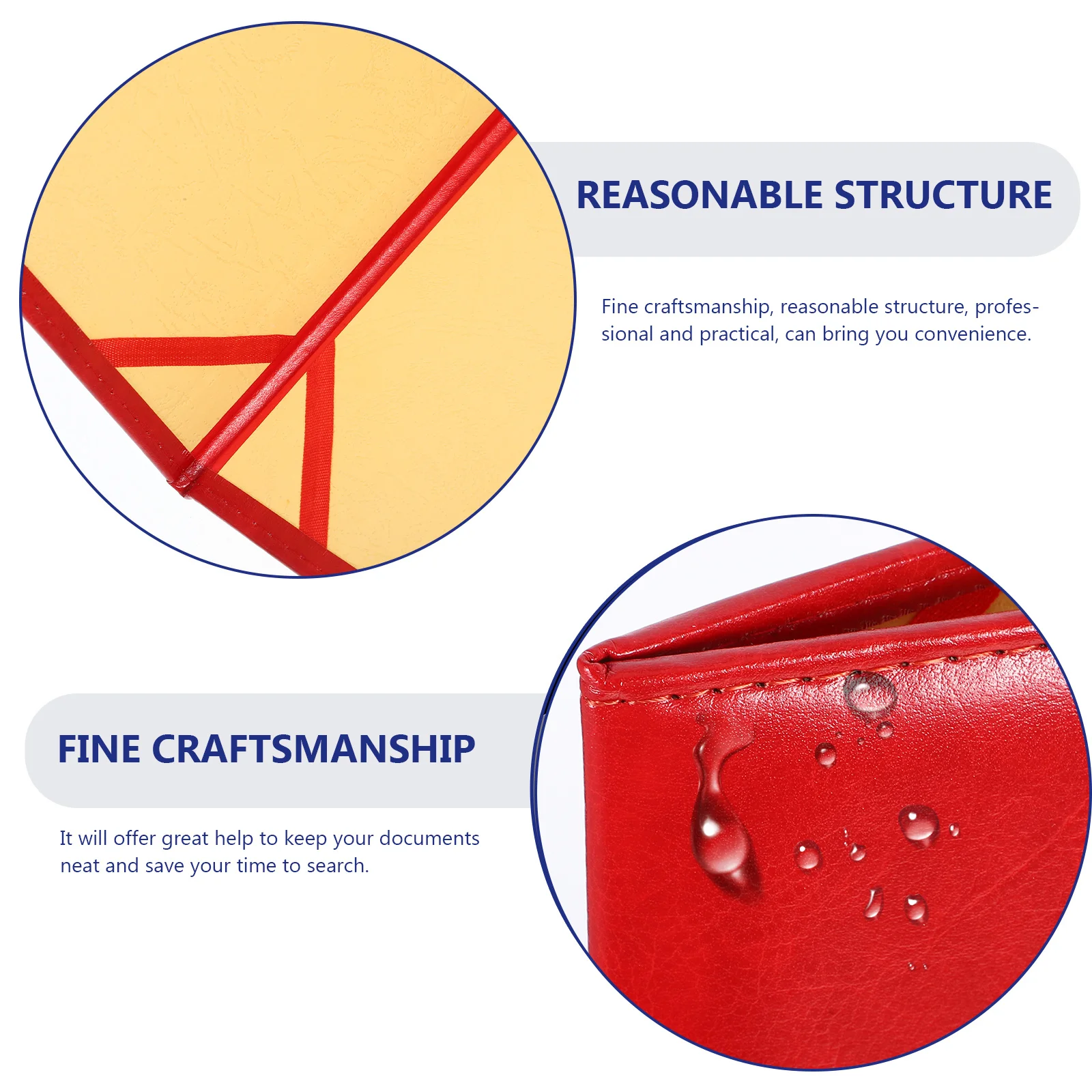 

Large Red Portfolio Folder Office File Organizer Document Holder For Business Notes Interview Resume Loose Leaf Binder