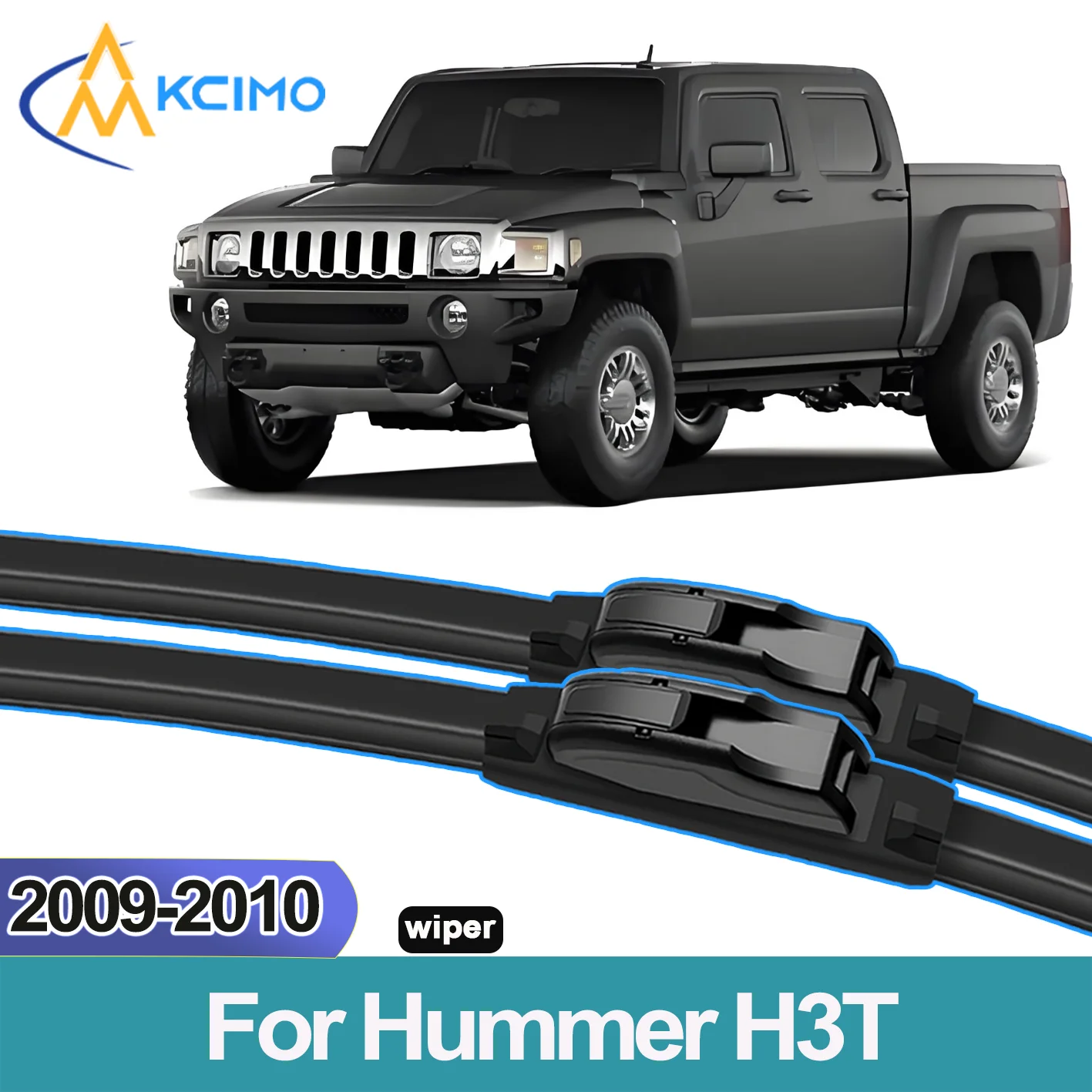 

KCIMO 2PCS New Front Windshield Wiper Blade for Hummer H3T 2009-2010 Front Windshield Auto Wipers Blade Accessories 2010 2009