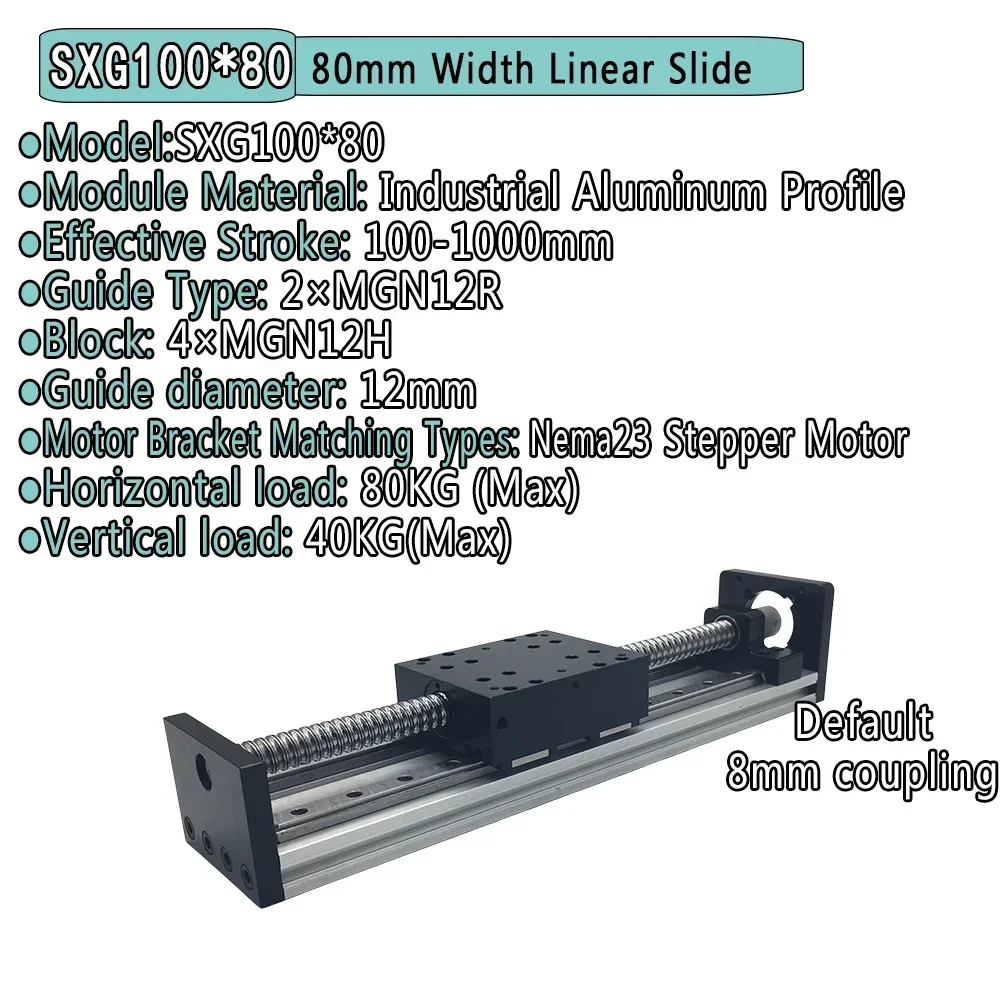150mm brede, zware uitvoering kogelomloopspindel schuiftafel, dubbele rail lineaire geleidingstafel, mobiele tafel, CNC X Y Z-as gemotoriseerde lineaire stage
