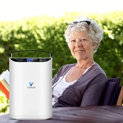 Varon 5L Pulse Flow Portable 0xy-gen Concentrator Air Purifier with Battery Rechargeable Outdoor Car Travel Use 110-240V Instcok