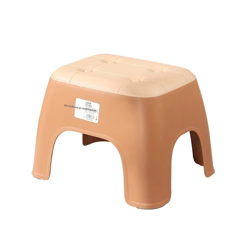 #Modern Design Plastic Ottoman Stool Thickened Non-Slip Stackable Soft Home Coffee Table for Hotel Living Room Kitchen