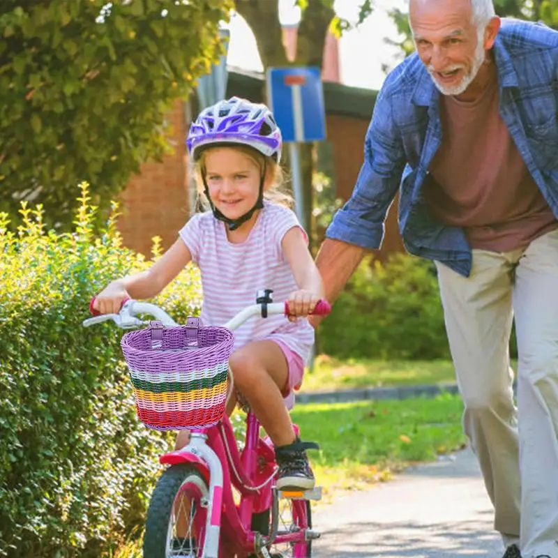 Children's Front Bicycle Handlebar Bag Washable Front Handlebar Storage Basket Bicycle Basket With Strong Load-Bearing Capacity