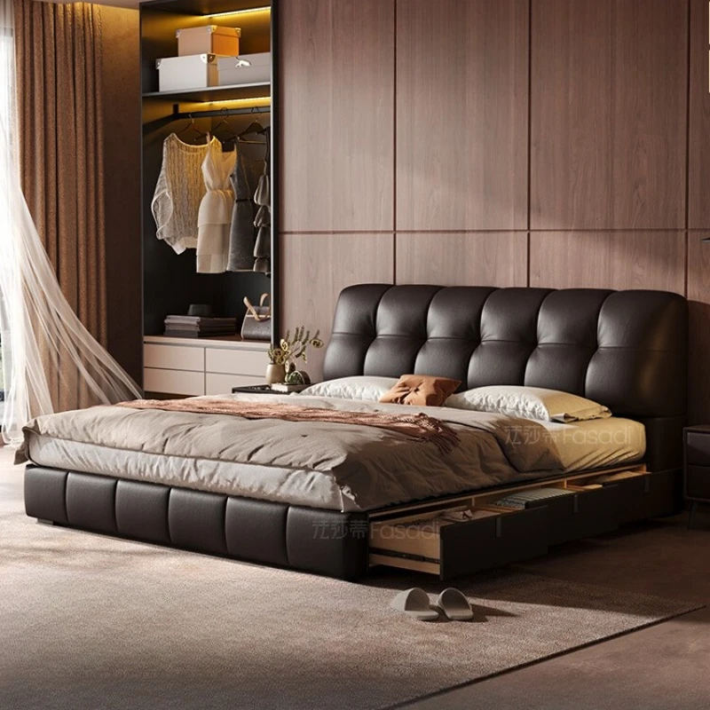 

Wedding Minimalist Beds Beauty Double Frame Luxury Princess Japanese Nordic Beds Comfortable Design Cama De Casal Home Furniture