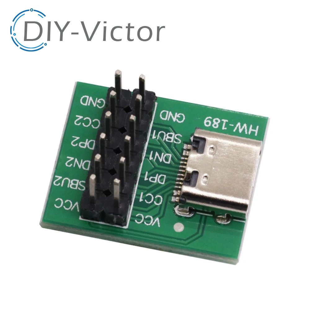 1PCS USB TYPE-C to DIP PCB Connector Pinboard Test Board Solder Female Dip Pin Header Adapter