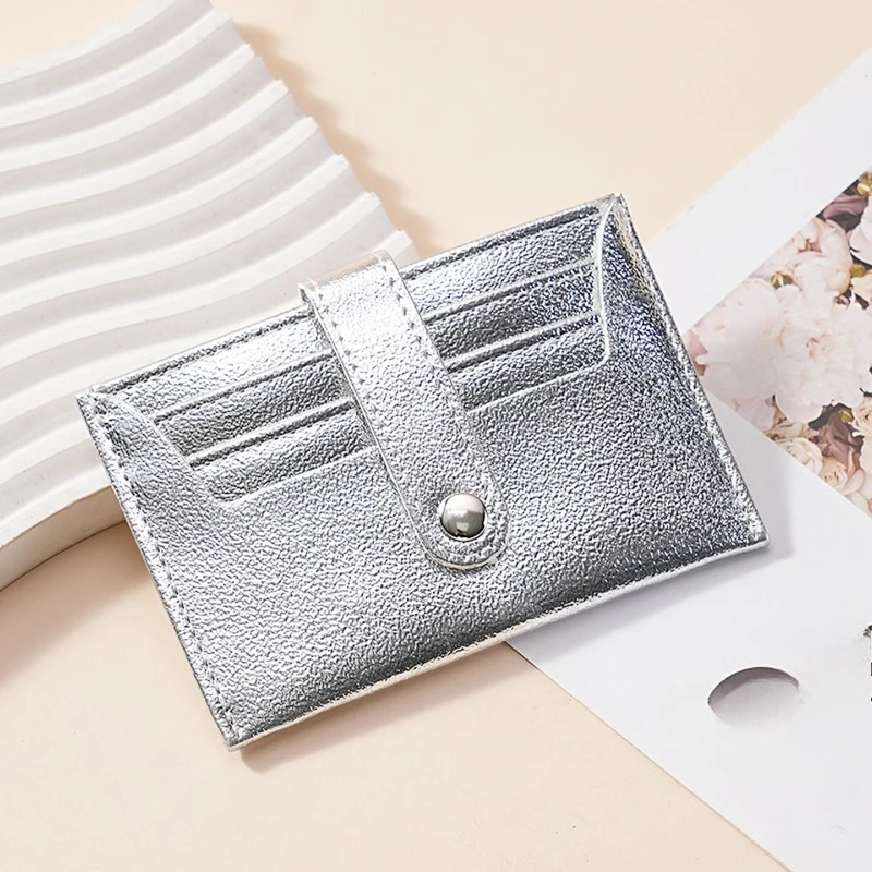 Neue Ultradünne Damen-Kreditkartenetui-Geldbörse Multi-Karten Einfache Mini-Münzbörse PU-Leder Taschenorganizer mit Münzfach