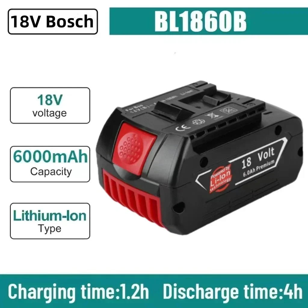 

Backup 18V6000mah rechargeable lithium-ion battery suitable for Bosch 18V electric tools, portable battery replacement