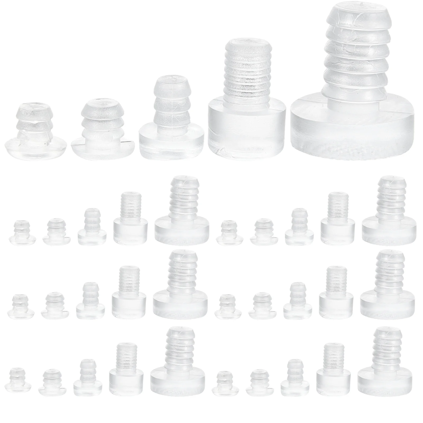 

100 Pcs Transparent Rubber Bumpers Clear Cabinet Door for Glass Drawer Table Top Pads