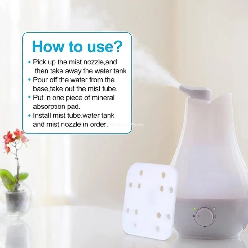 20Pcs แผ่นขจัดตะกรัน Humidifier Mineral Absorption Pads น้ำมันหอมระเหยสำหรับ LV600HH LV600S Humidifier FILTER Pad Dropship