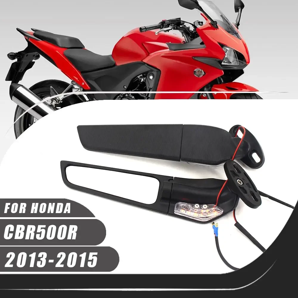 

For Honda CBR500R 2013-2015 CBR 500R 2014 Motorcycle Aluminium Adjustable Rotate Sports Winglets Wing Stealth Mirrors