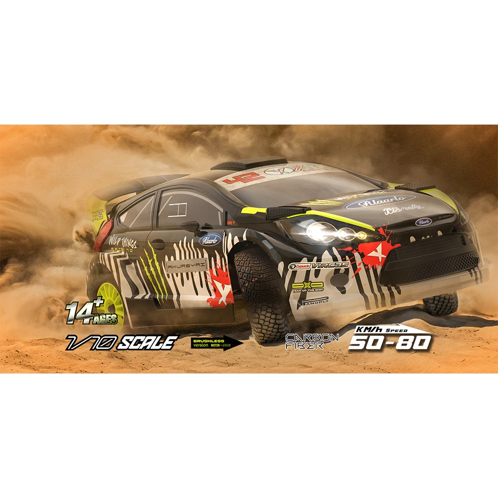 1/10 LLL XTS F10 Rally Car RC Remote Control Car Carbon Fiber Four-wheel Drive Drift Racing Off-Road Simulation Model Vehicle