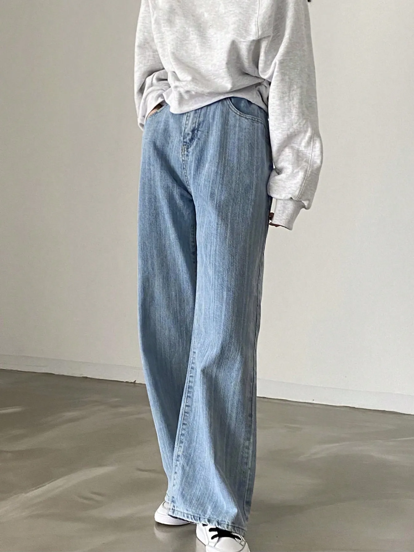 Korean Chic Stripesd High-Waisted Women's Jeans 2024 New Spring & Fall Styles Are Popular This Year