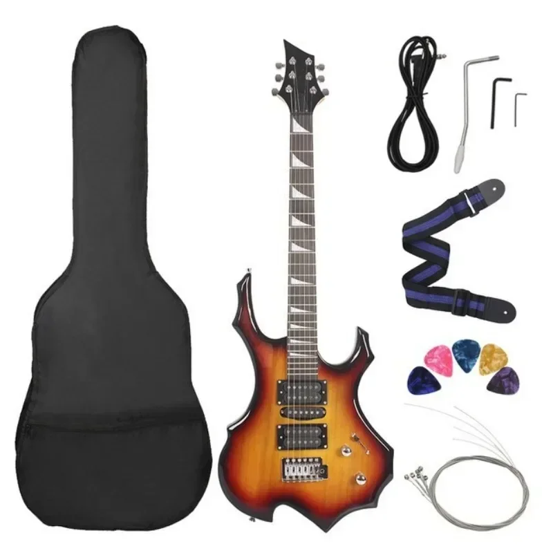 New 6 Strings Electric Guitar 24 Frets Maple Body Electric Guitar Guitarra with Bag Speaker Necessary Guitar Parts & Accessories