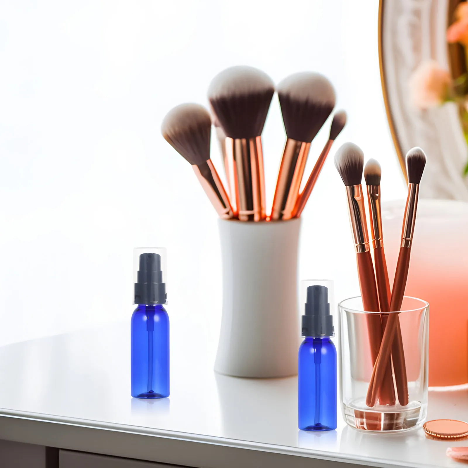 

Набор из 10 многоразовых бутылок с помпой, 30 мл, синие, для путешествий, пустые, портативные, компактные, герметичные, многофункциональные контейнеры