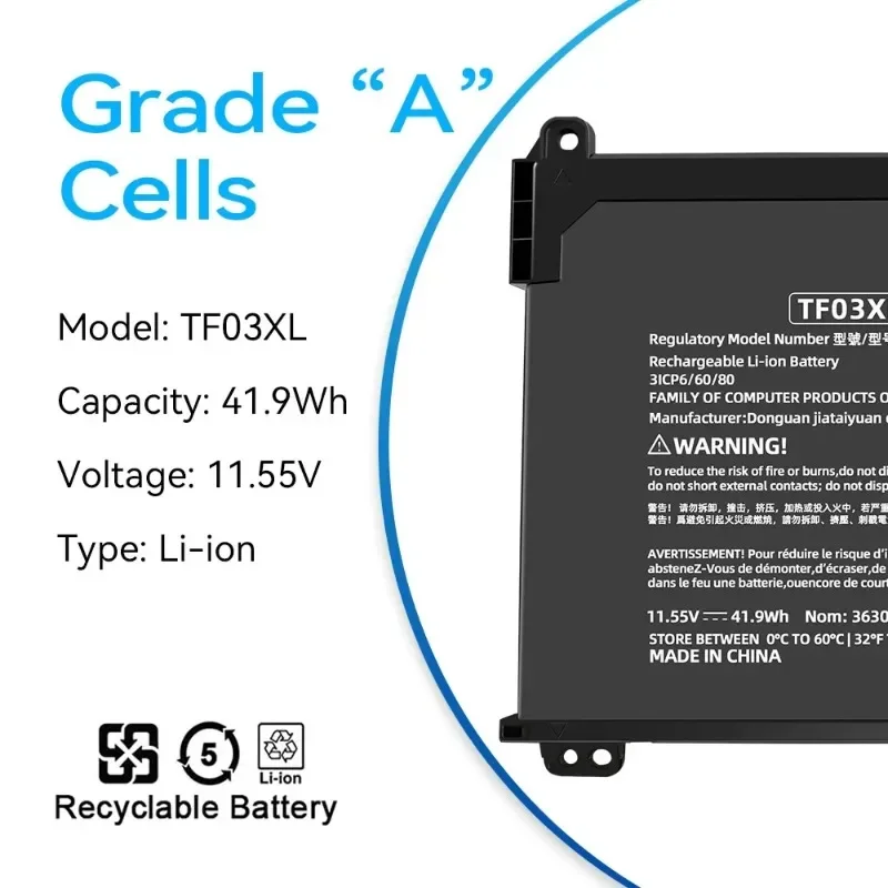 VBCX TF03XL Laptop Battery For HP Pavilion 14-BK 14-CE 15-CS 15-CC 15-CD 17-BY TPN-C136 TPN-I130 TPN-Q207 fit HT03XL