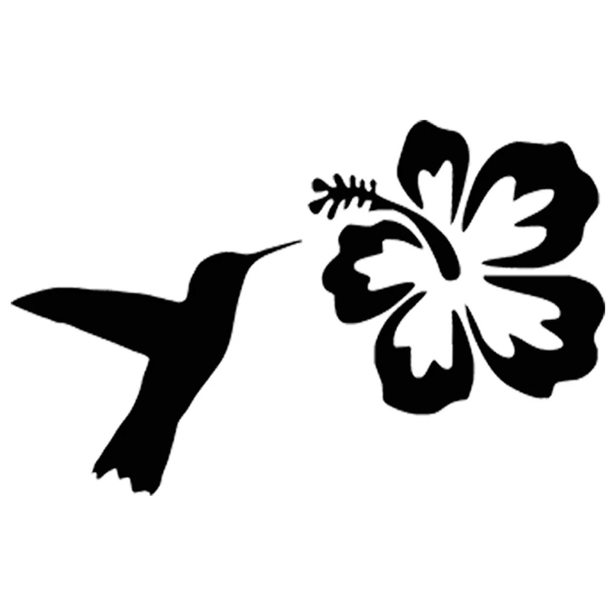 Y186# Car Sticker Hummingbird Hibiscus Flower Waterproof Vinyl Decal Car Accessories Pegatinas Para Coche DIY Car Styling