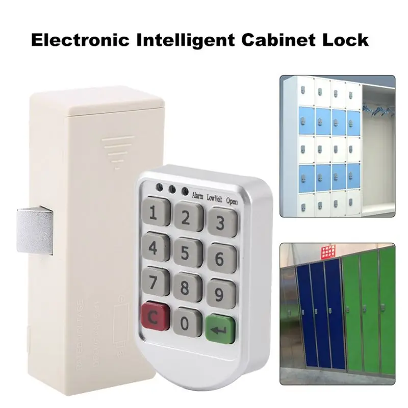 Feb.ABS Plastic Panel Digital Electronic Intelligent Password Keypad Number Cabinet Door Lock Digital Cabinet Door Lock