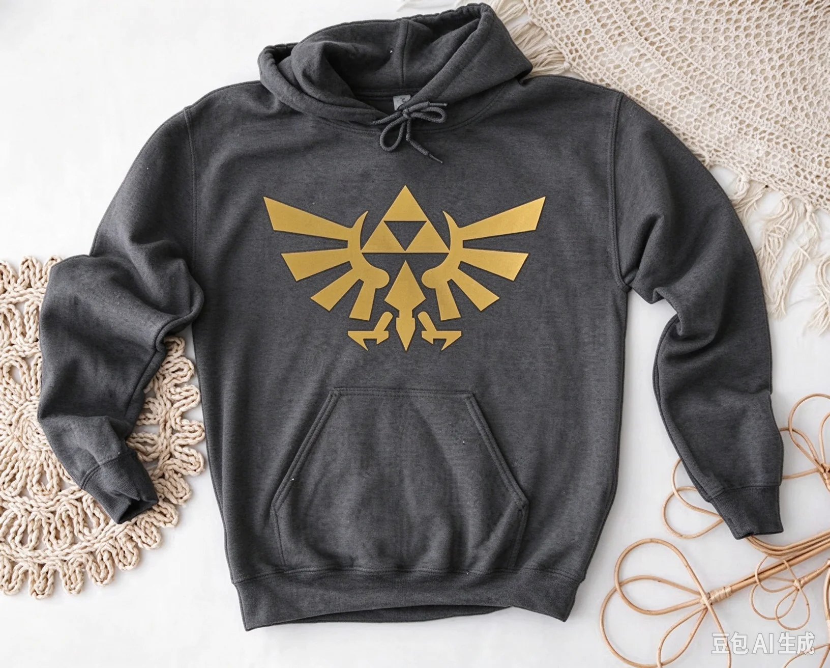 The Legend of Zelda Hoodie Master Sword Triforce Front Print Zelda Characters Back Graphic Hooded Sweatshirt Men Women view 3
