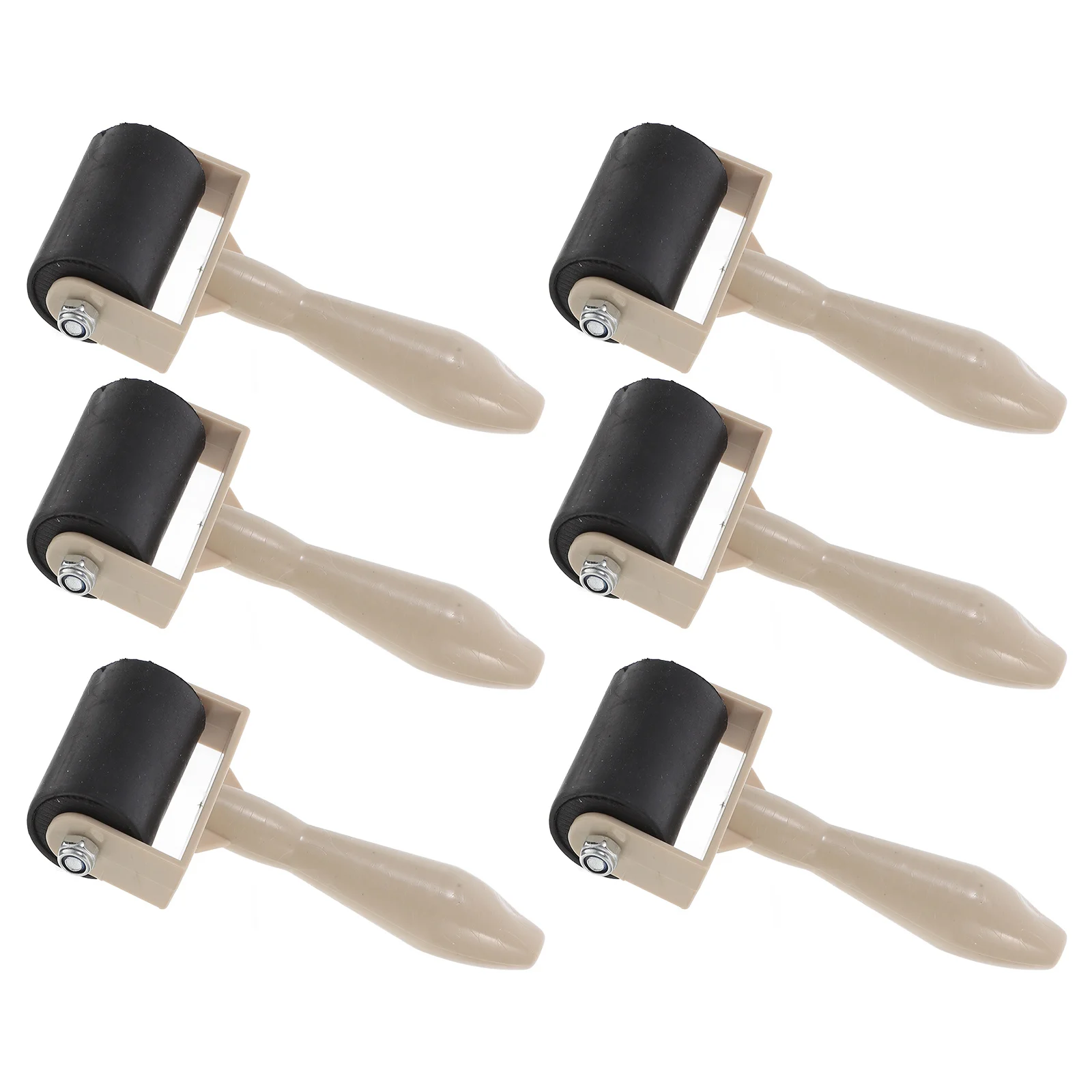 

6pcs Plastic Rollers for Printmaking Painting Craft Glue Application DIY Art Stamping Tools Ink Spreader Supplies