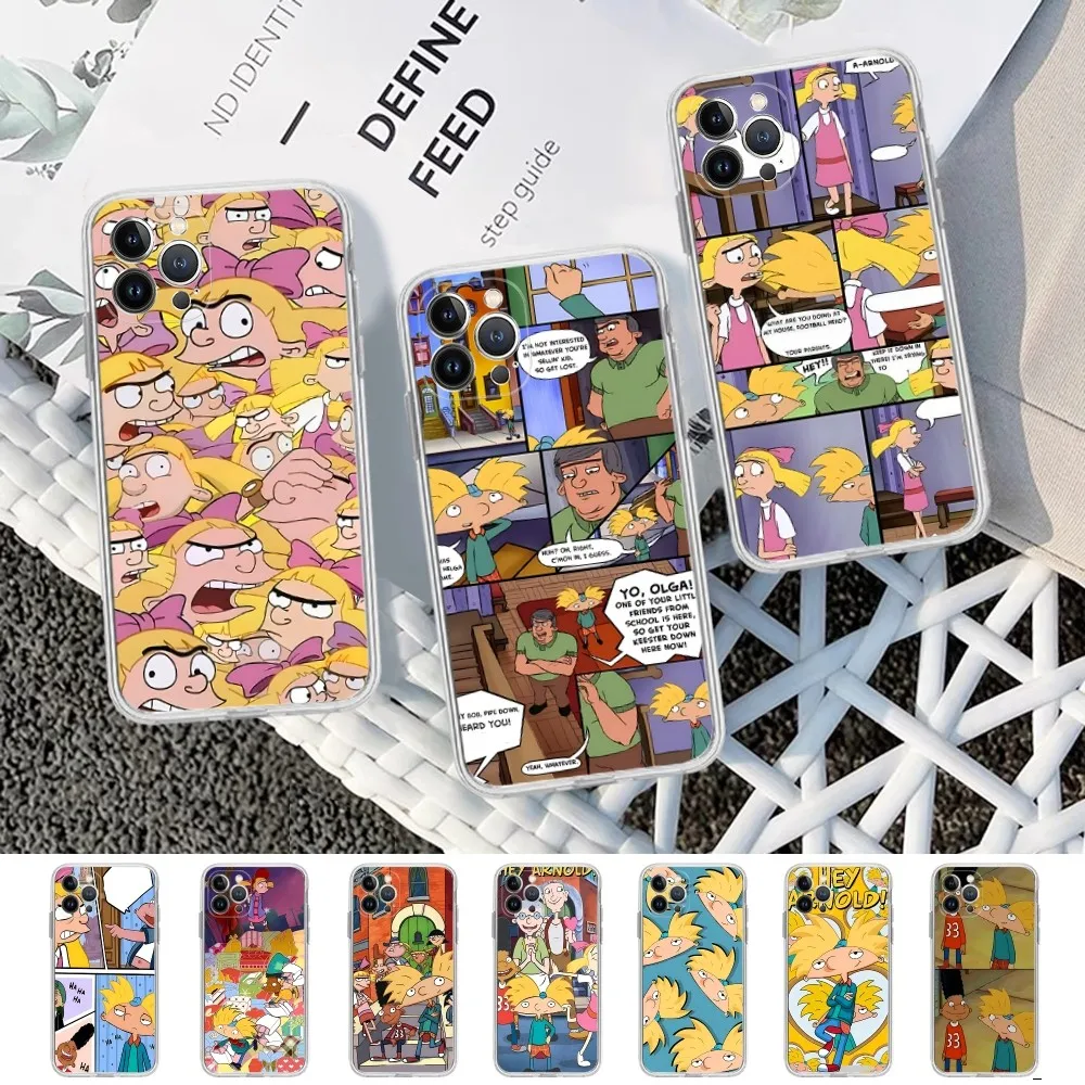 Hey Arnolds Phone Case For iPhone 15 14 11 12 13 Mini Pro XS Max Cover 6 7 8 Plus X XR SE 2020 Funda Shell