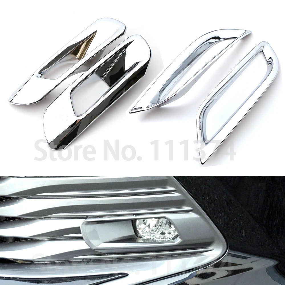 Chrome Front Rear Fog Light Cover for Toyota Camry XV 70 2018 2019 2020 Tail Bumper Trim Decoration ABS Accessories