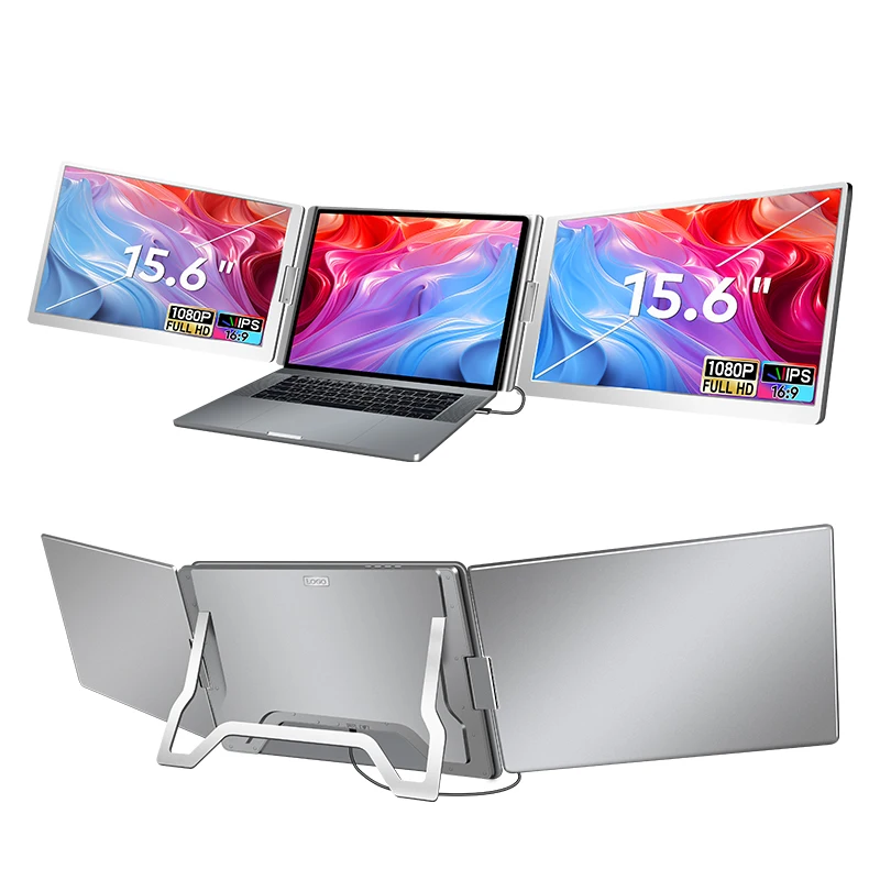New Product Ideas Trends 2026 Dual 15.6 Inch Lcd Screen 60hz 1080p Display Portable Laptop Triple