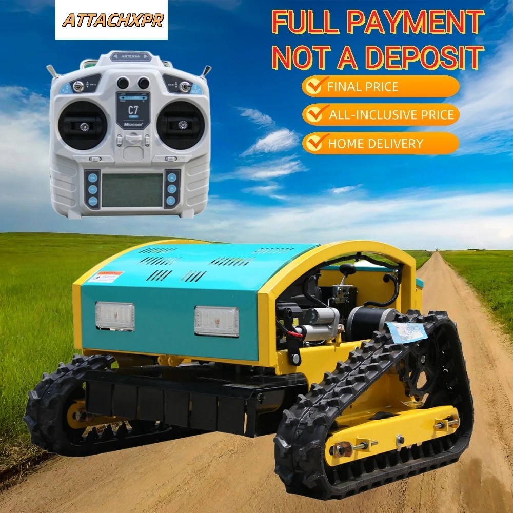 

Full payment not a deposit Remote Control Lawn Mower, 300lbs Remote Control Lawn Mower with 9Hp Four Stroke Gasoline Engine