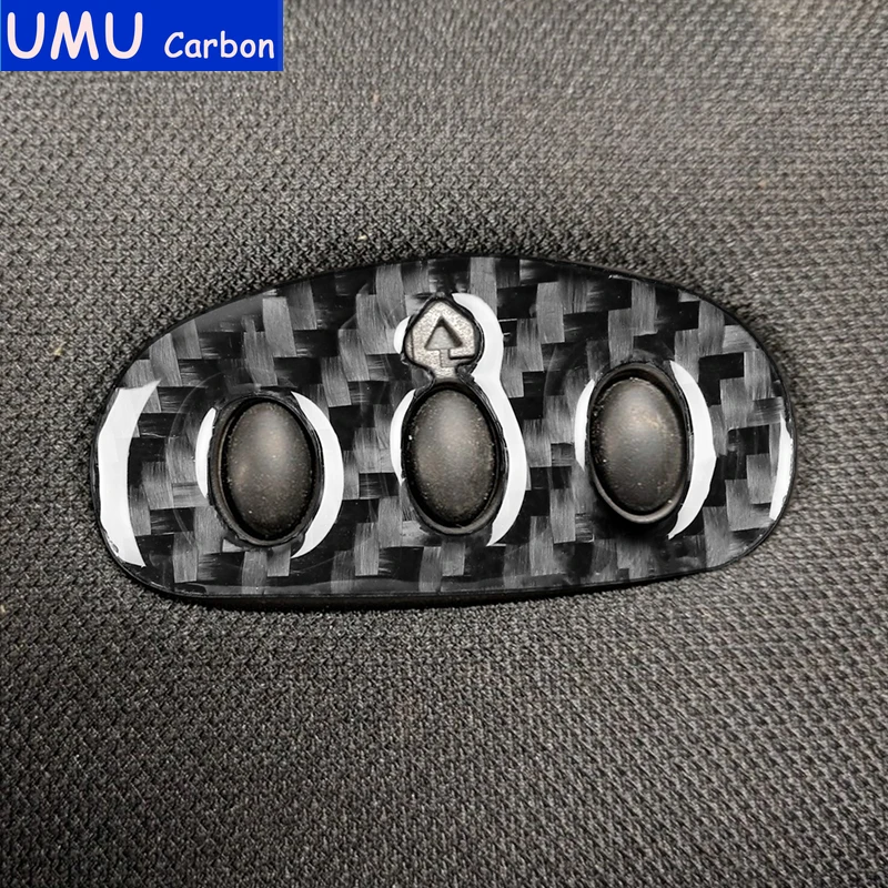 Car Homelink Button Cover Trim Carbon Fiber Stickers For Ford F150 2004 2005 2006 2007 2008 Interior Decorative Accessories