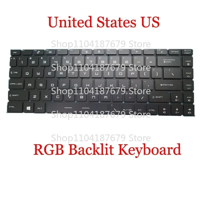 1pcs for MSI GS65 GS65 Stealth GS65VR MS-16Q2 Keyboard Backlit US Laptop Replacement