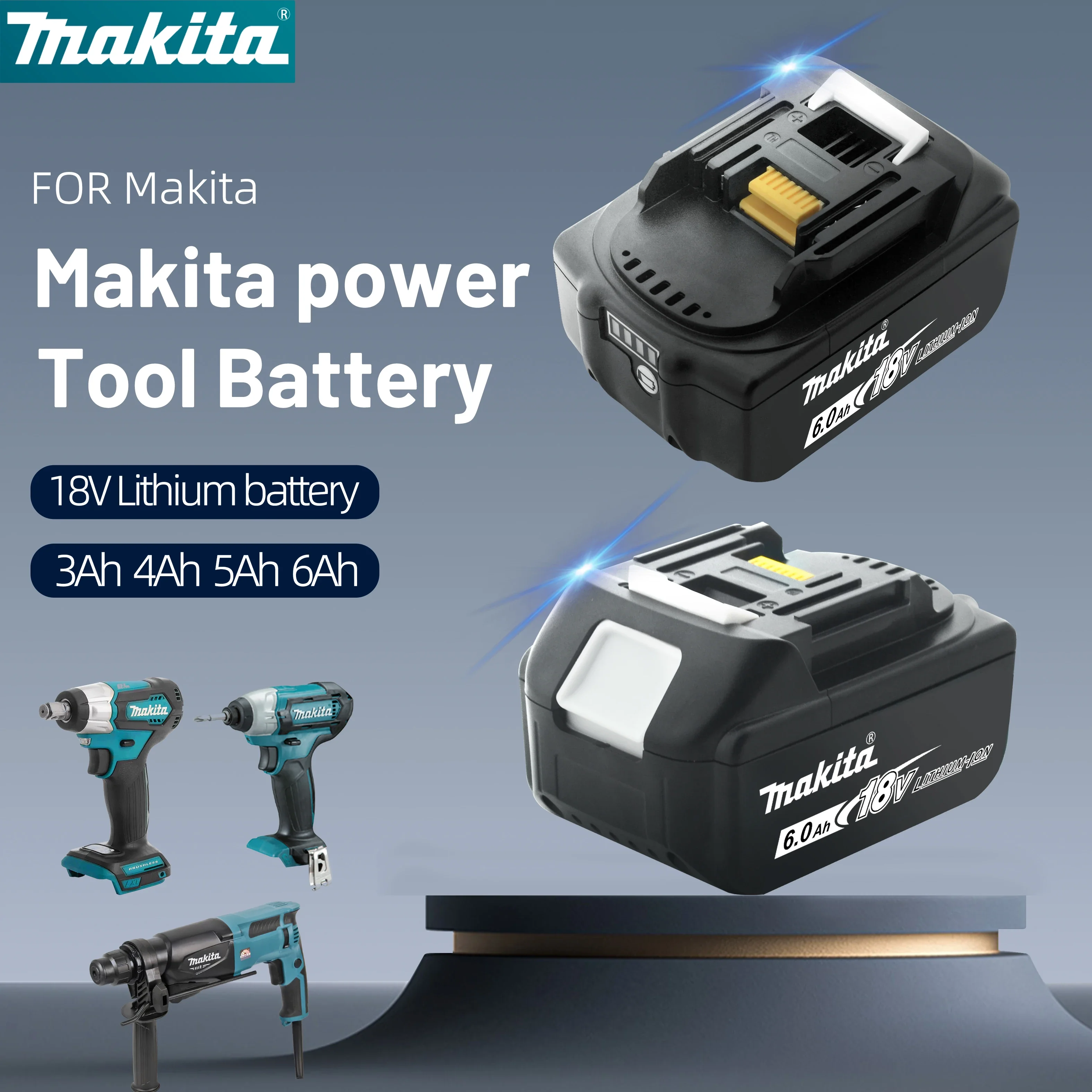 

Makita original 18V 6.0Ah rechargeable battery, Makita 1830 BL1830B BL1840 BL1850 BL1850B BL1860rechargeable power tool battery