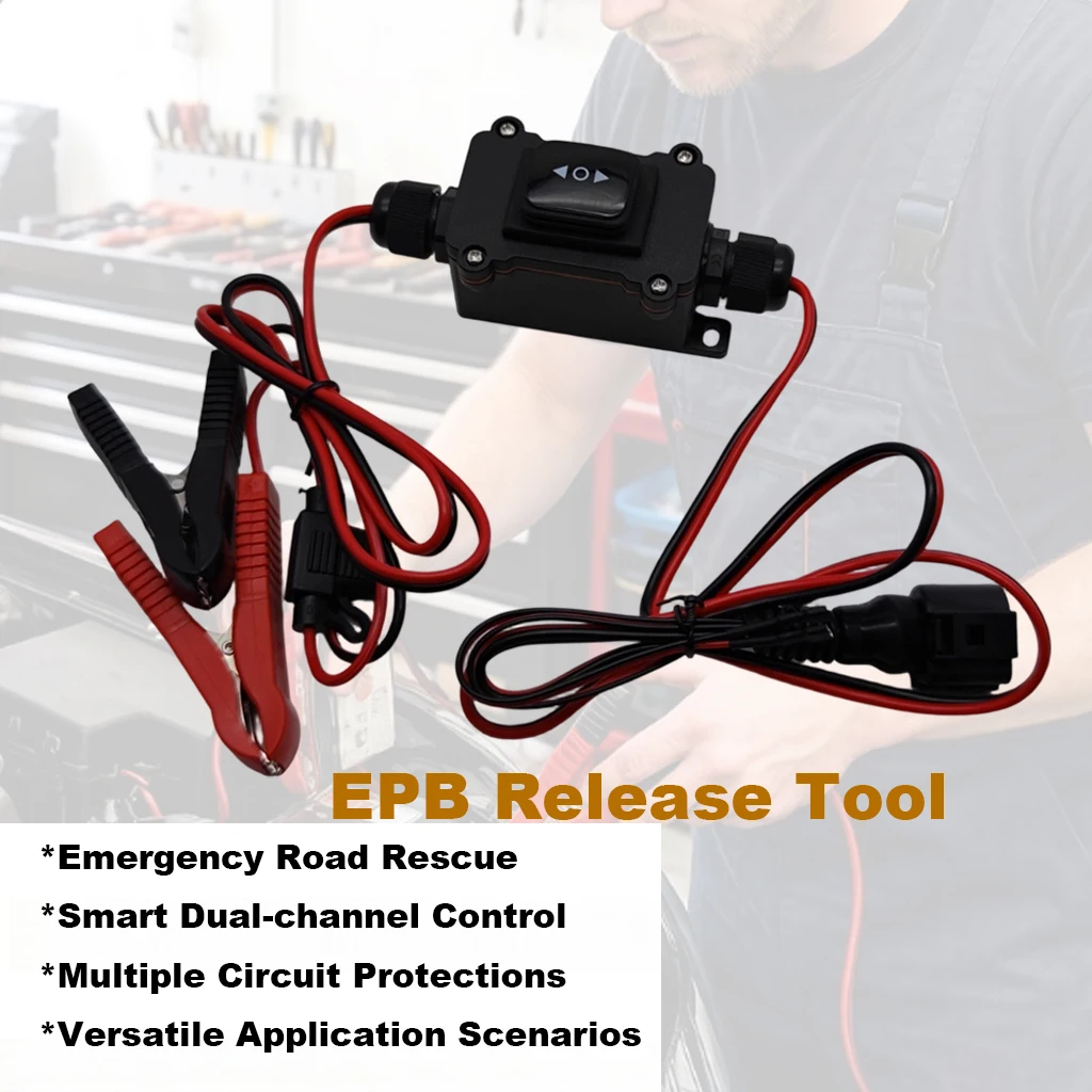 

Universal 12V EPB Caliper Motor Release & Reset Tool, No Computer Needed for Electronic Parking Brake Emergency Service Repair