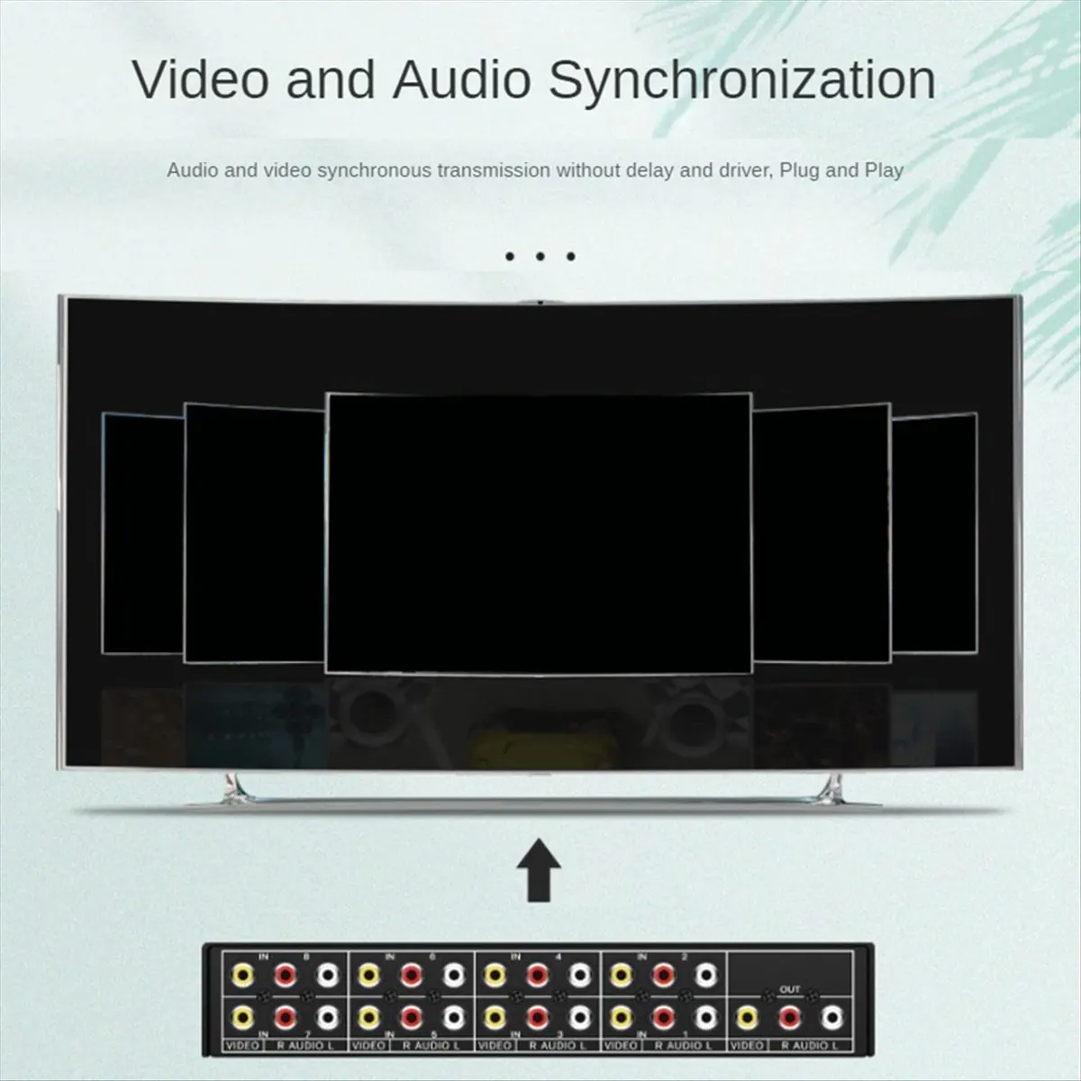 ~Upgraded 2026-Eight in One Out AV Switch Video L/R Audio Box 8-Port Composite Switch Splitter for DVD STB HDTV