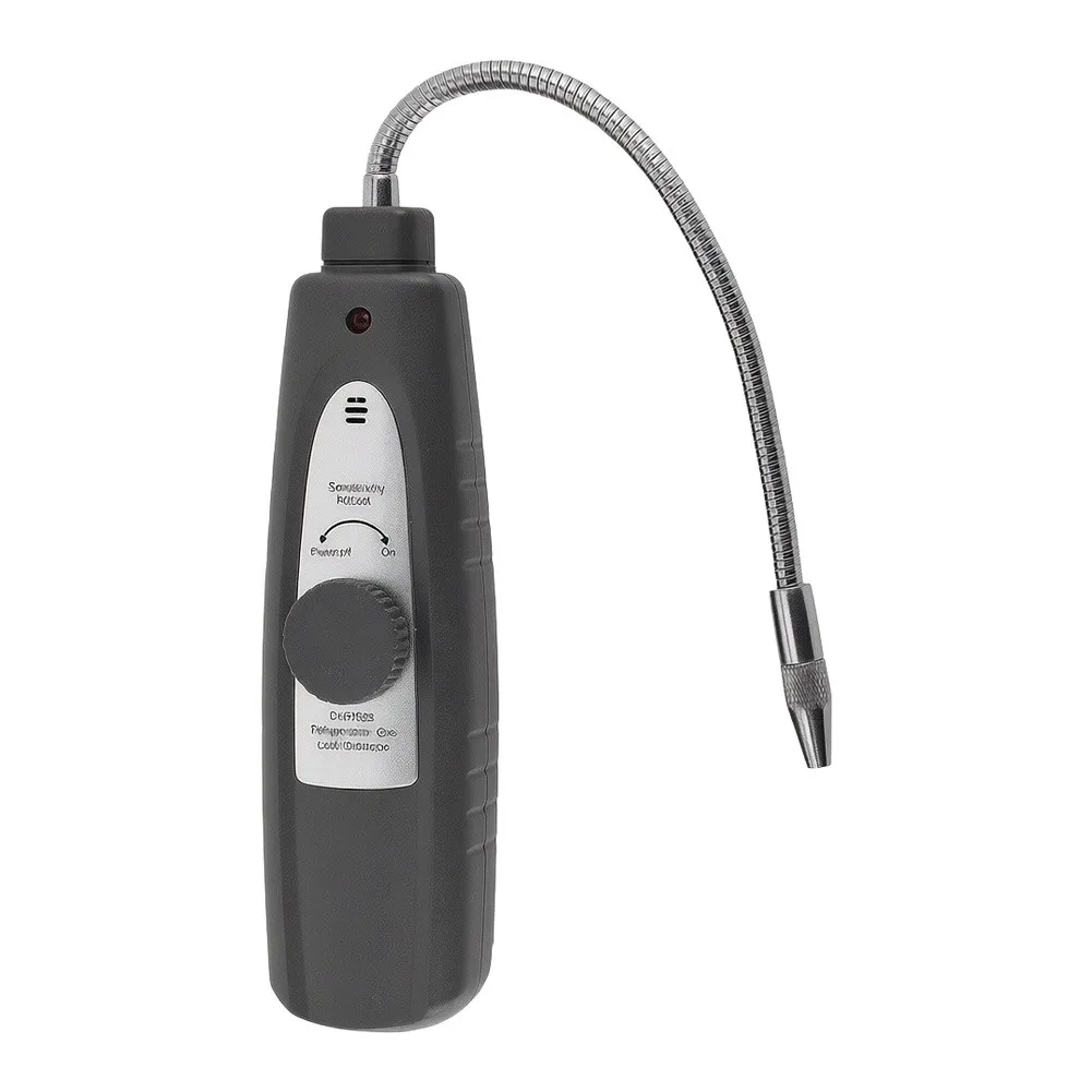 Leak Detector for Automotive HVAC Systems Detecting Halogen with Adjustable Sensitivity and Compact Portable Design