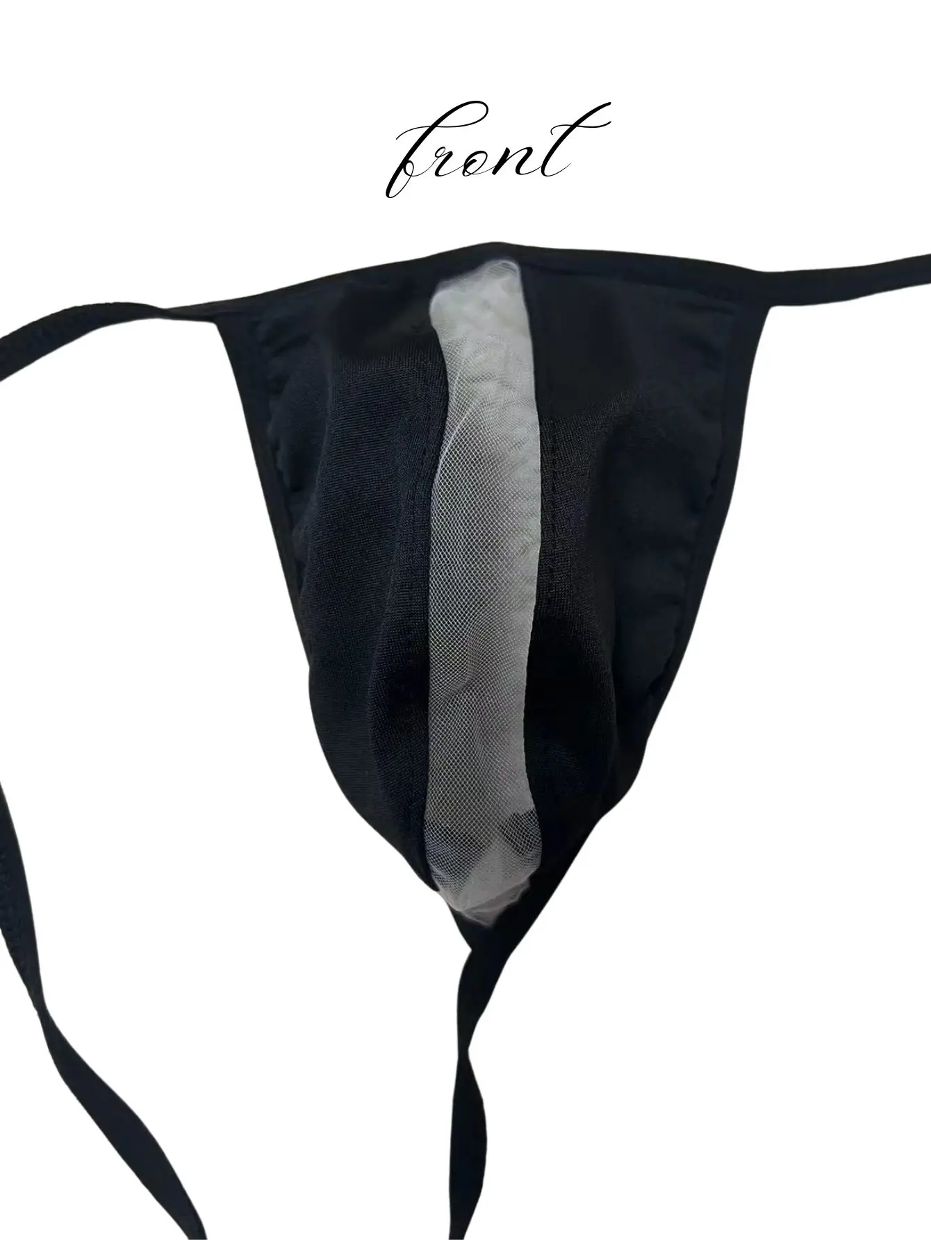 قطعة واحدة من ملابس داخلية رفيعة شبه شفافة مقسمة شبكية جديدة للرجال، أشرطة ملابس داخلية قابلة للتعديل، مقاس واحد يناسب الجميع: مقاس أمريكي: S-XXXL