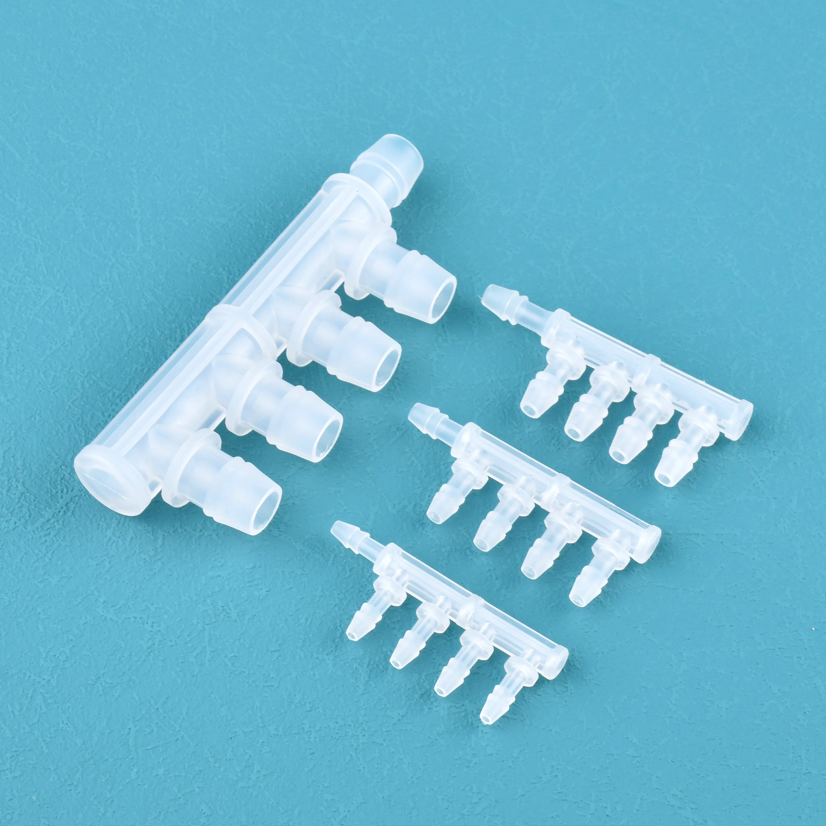 PP Side 5-Ways Connector 2~200Pcs/lot 2.4~9.5mm Equal Dia Pagoda Hose Automatic Irrigation Equipment Joint For Garden Watering