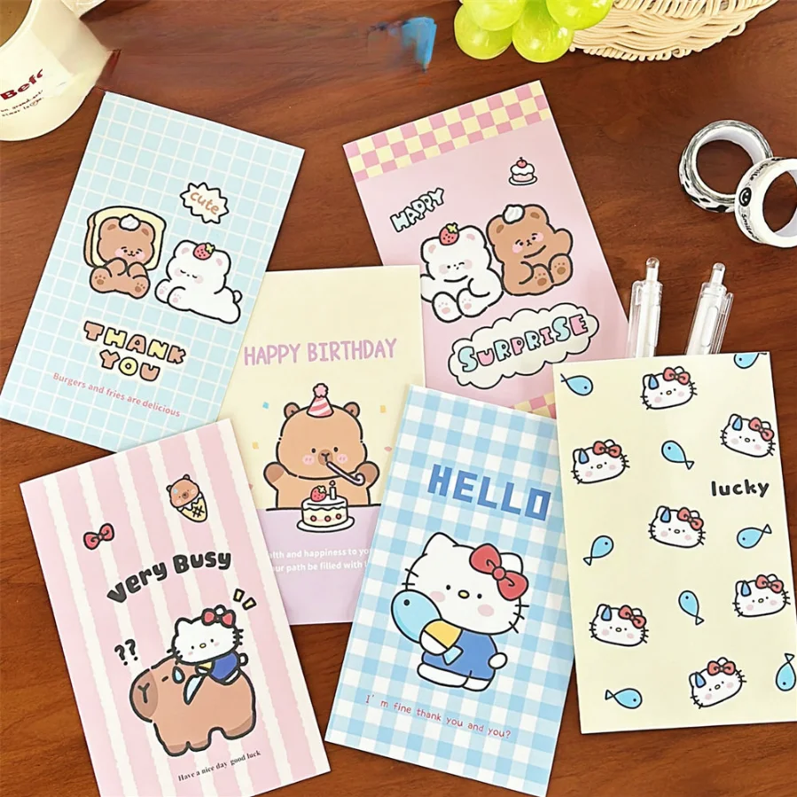 50/80 PCS Cute Packaging Bag Cartoon Food Packaging Bag Small Card Storage Bag High Appearance Baking Bag