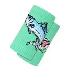 Sports Wrist Band Fish Sushi Patten Absorbent Sweatbands Long Size Sports Competitions Armbands Gymnastics For Tennis Football