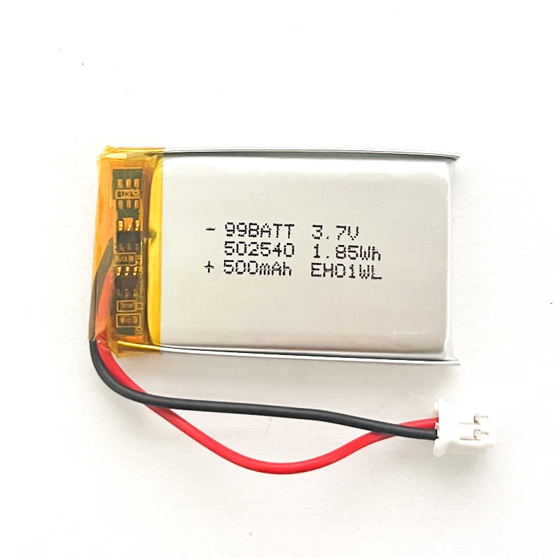 1-10pcs 502540 3.7V 500mAh Rechargeable Lithium Li-Polymer Battery for Electronic Navigation LED Light Wireless Mouse Mp3/mp4